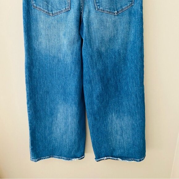 Madewell Wide-Leg Crop Denim Jeans Blue Sz 25 - Picture 7 of 11